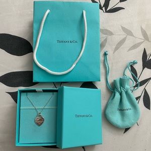 Authentic Tiffany & Co. Small Silver Heart Pendant Necklace